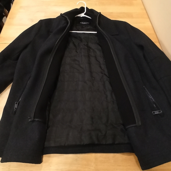 Marc New York Andrew Marc Mens Large Insulated Wool Coat Quilted NWOT - Picture 10 of 16